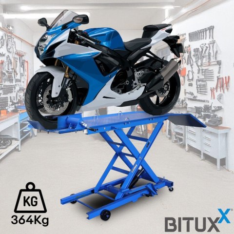 Podnosnik motocyklowy platformowy platforma 364 kg rampa serwisowa 21-78 cm