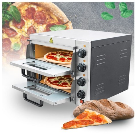 Profesjonalny podwójny piec do pizzy chleba wypieków 3000W
