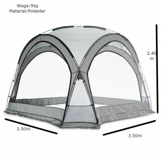 Namiot domek różowy 3.5x3.5m UV moskitiera ściany wodoszczelny