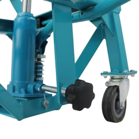 Podnośnik Hydrauliczny Nożycowy Motocyklowy Mobilny Gumowa Platforma 135kg