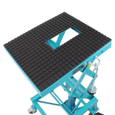 Podnośnik Hydrauliczny Nożycowy Motocyklowy Mobilny Gumowa Platforma 135kg