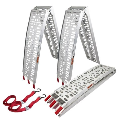 Rampy aluminiowe składane najazdy 680 kg do motocykla quada kosiarki pasy