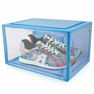 3x BOX NA BUTY ORGANIZER PUDEŁKO NIEBIESKIE
