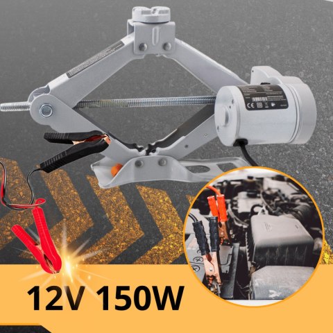 Elektryczny podnośnik samochodowy 2T 12V z pilotem wys. 12-35cm lekki 4.3kg