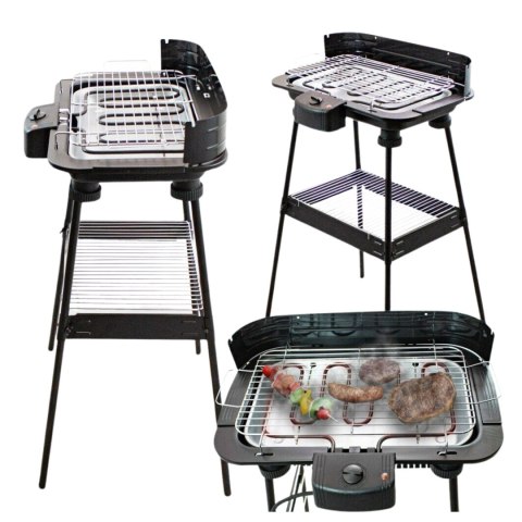 Grill elektryczny bezdymny 2000 w do domu i na balkon duża powierzchnia
