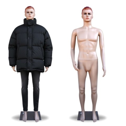 Manekin Męski Wystawowy Pełnopostaciowy 185 cm Ruchomy Naturalny