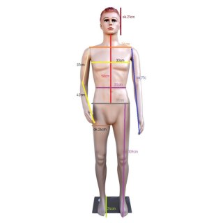 Manekin Męski Wystawowy Pełnopostaciowy 185 cm Ruchomy Naturalny