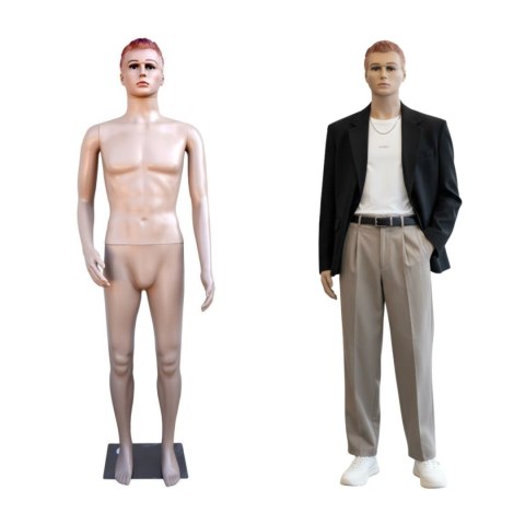 Manekin Męski Wystawowy Pełnopostaciowy 185 cm Ruchomy Naturalny
