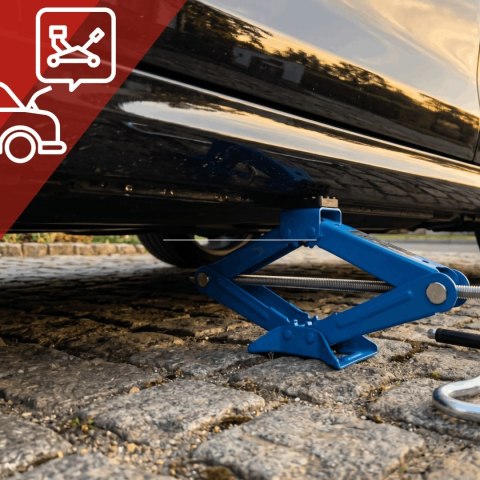 Podnośnik nożycowy 2t żaba z korbą ręczną 105 380 mm stalowy uniwersalny