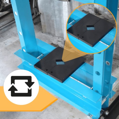 Prasa hydrauliczna warsztatowa 6T wymienne szczęki regulowana 17-43 cm