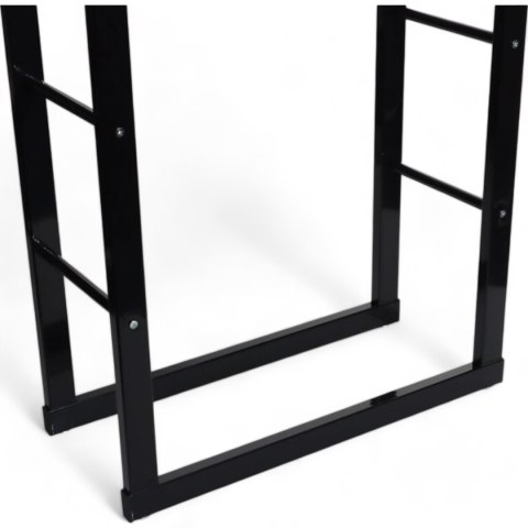 STOJAK NA DREWNO KOMINKOWE 60×25×100CM BITUXX METALOWY LOFT CZARNY