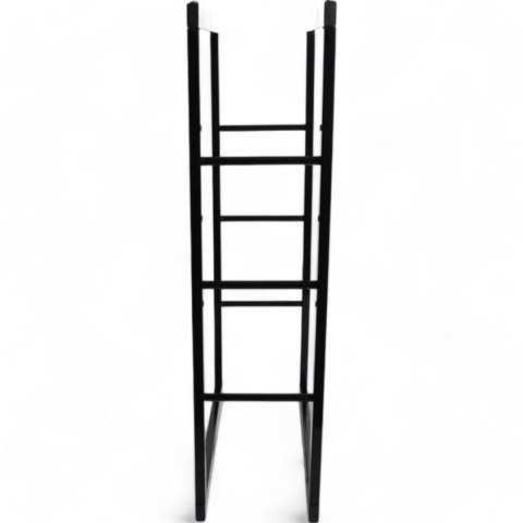 STOJAK NA DREWNO KOMINKOWE 60×25×100CM BITUXX METALOWY LOFT CZARNY