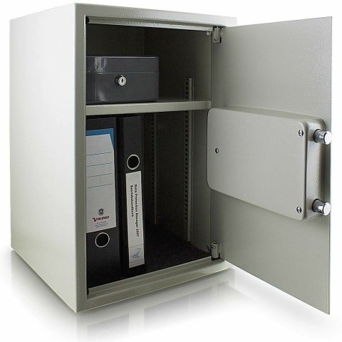 Sejf elektroniczny 52cm jasnoszary domowy zamek szyfrowy klucz awaryjny