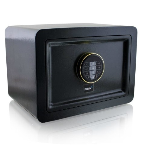 Sejf elektroniczny mini bituxx zamek szyfrowy klucz czarny do szafy ścienny