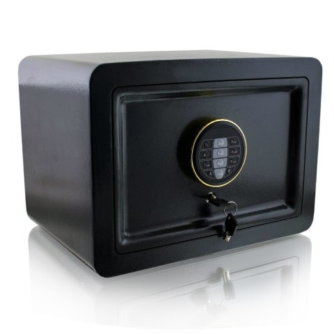 Sejf elektroniczny mini bituxx zamek szyfrowy klucz czarny do szafy ścienny
