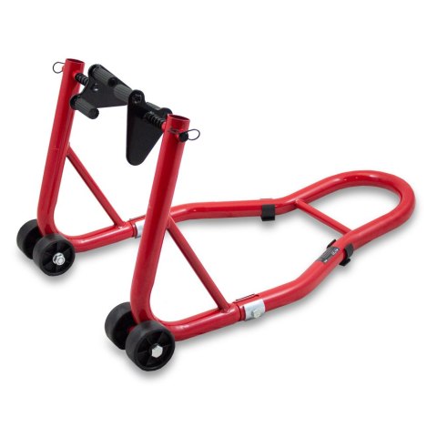 Stojak motocyklowy uchwyt do motoru czerwony stalowy 250 kg regulowany