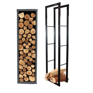 Stojak na Drewno Kominkowe Stalowy Nowoczesny Design 150 cm Duża Pojemność