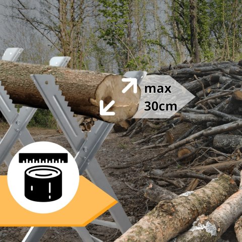 Kozioł Składany do Cięcia Drewna Ocynkowany 80cm Wytrzymały Stojak 150kg