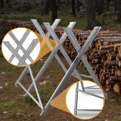 Kozioł Składany do Cięcia Drewna Ocynkowany 80cm Wytrzymały Stojak 150kg