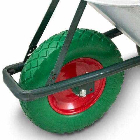 Taczka budowlana 100l 250kg z kołem pu 40cm stalowa misa lekka