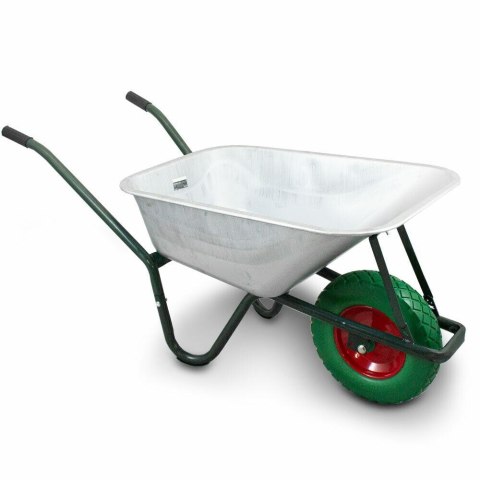 Taczka budowlana 100l 250kg z kołem pu 40cm stalowa misa lekka