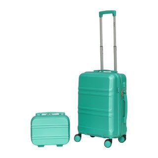 Walizka kabinowa na kółkach + kuferek ABS zestaw podróżny 56cm lekka