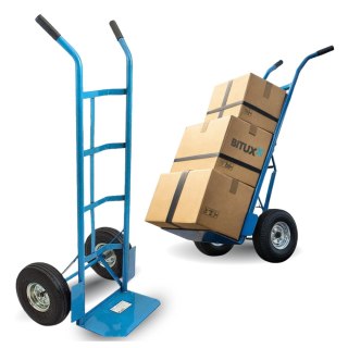 Wózek magazynowy transportowy 200kg stalowy koła pneumatyczne magazyn ogród