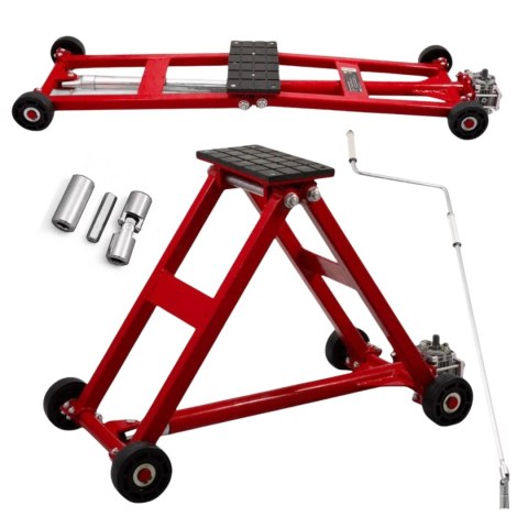 Podnośnik Nożycowy Mobilny 2500 kg Regulacja 11-48 cm Samochodowy Stalowy