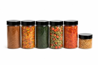 Zestaw pokarmu dla ryb akwariowych Granulat Tabletki Spirulina + DAFNIA