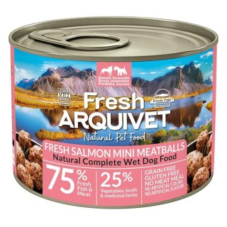 [Zestaw] Arquivet Fresh MINI klopsiki z łososiem, marchewką i groszkiem 6x200g