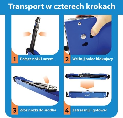 Koziołek warsztatowy składany 600 kg Stojak Roboczy regulacja 62-87 cm