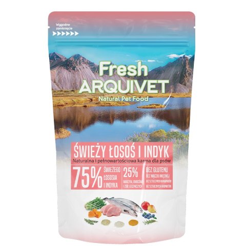 PRÓBKA ARQUIVET FRESH Półwilgotna karma dla psa łosoś z indykiem 100g