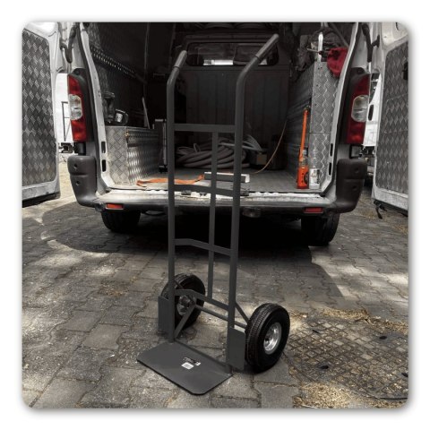 Wózek magazynowy transportowy 200kg stalowy koła pneumatyczne magazyn ogród