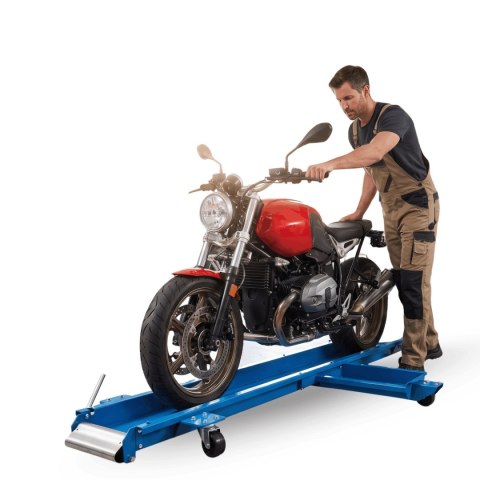 Wózek manewrowy szyna do motocykla podest 567kg solidny bezpieczny