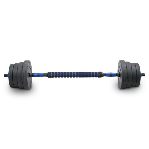 Zestaw Hantli 2w1 30kg ze Sztangą Regulowane Obciążniki Trening Siłowy Domowy