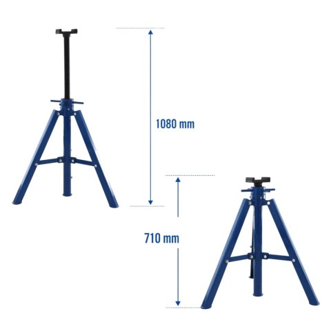 PODPORA SAMOCHODOWA WARSZTATOWA 12 T REGULOWANA 710-1080 MM