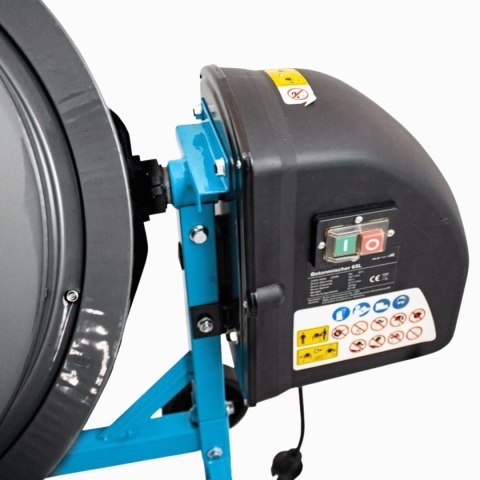 Betoniarka 65L 220W do betonu zaprawy gipsu stalowa 27,5 obr/min