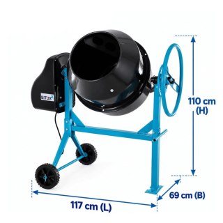 Betoniarka Elektryczna 120L 450W Mieszarka do Betonu Zapraw 230V