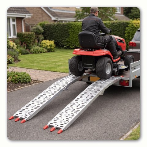 Rampy aluminiowe składane najazdy 680 kg do motocykla quada kosiarki pasy