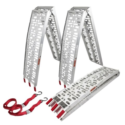 Rampy aluminiowe składane najazdy 680 kg do motocykla quada kosiarki pasy