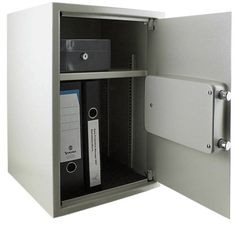 Sejf elektroniczny 52cm jasnoszary domowy zamek szyfrowy klucz awaryjny